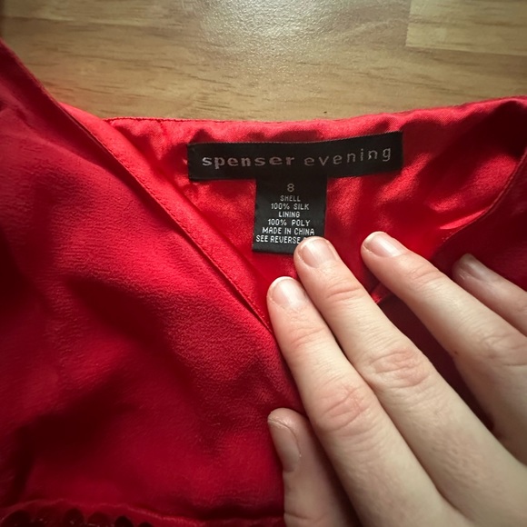 Women’s red vintage sparkly holiday top/cami - Picture 4 of 6